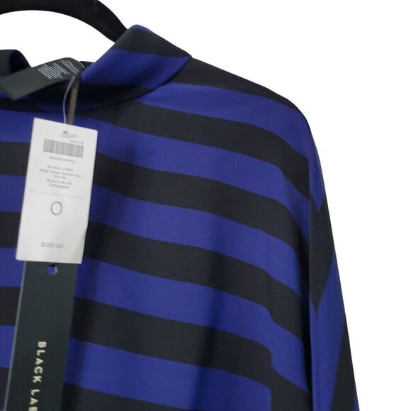 NWT Chico's Black Label Miter Stripe Top Blouse Black & Royal Blue Size S (0) - Picture 6 of 13